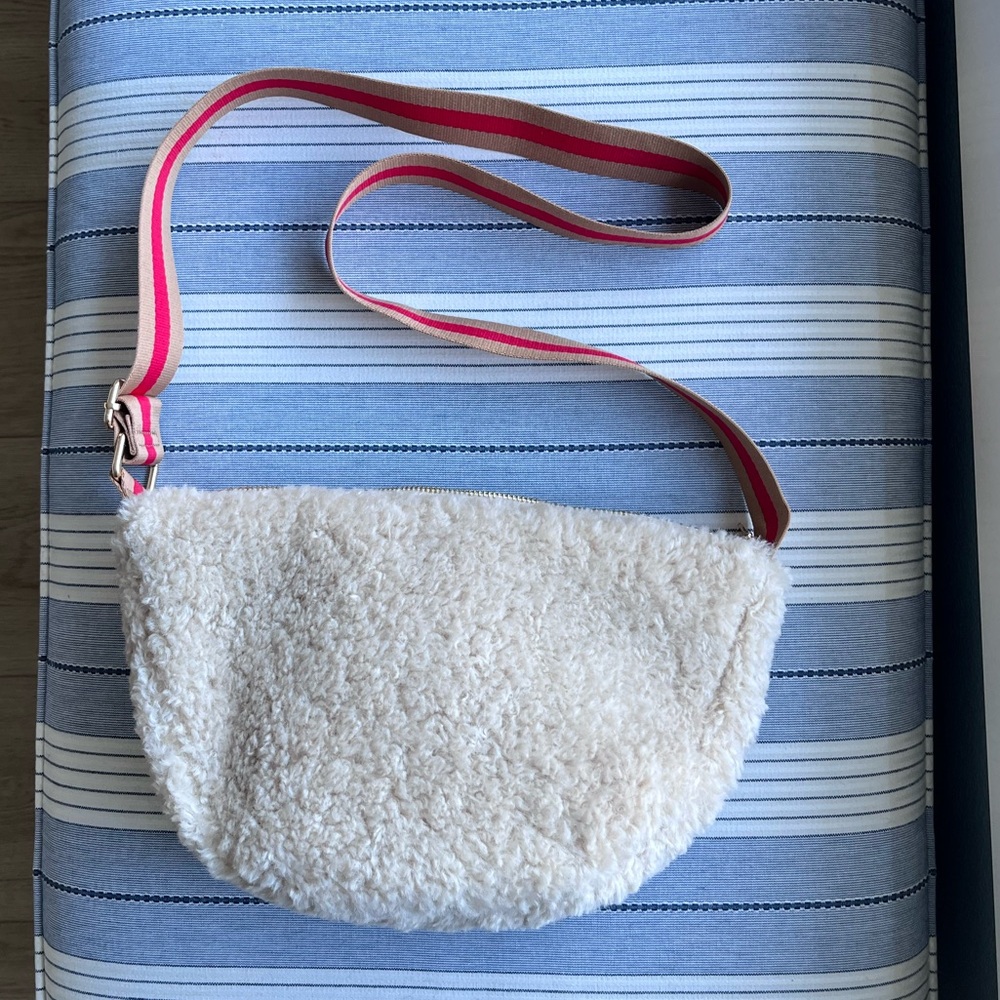 Anthropologie Sherpa Half Moon Sling Bag